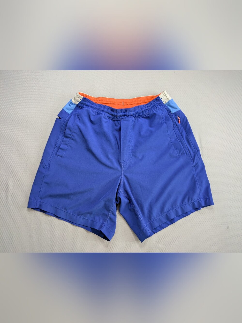 Birddogs Shorts Mens L 7" Blue Stretch Performance Running Tech Boom Lined